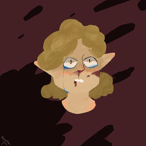 Lineless, some shading, simple background